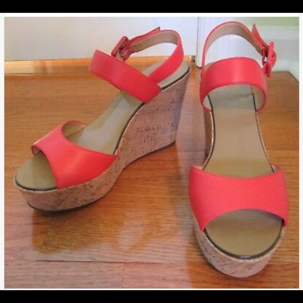 J Crew Factory Maryanne cork wedges. US size 8